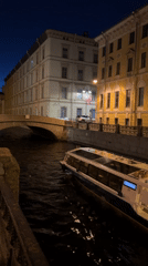 Evening scenes captured across historic Saint Petersburg landmarks