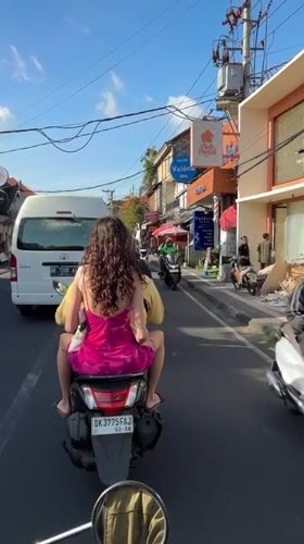 Morning scooter rides and garden scenes captured in Ubud
