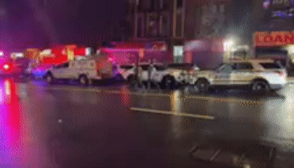 Emergency vehicles respond to nighttime incident in New York