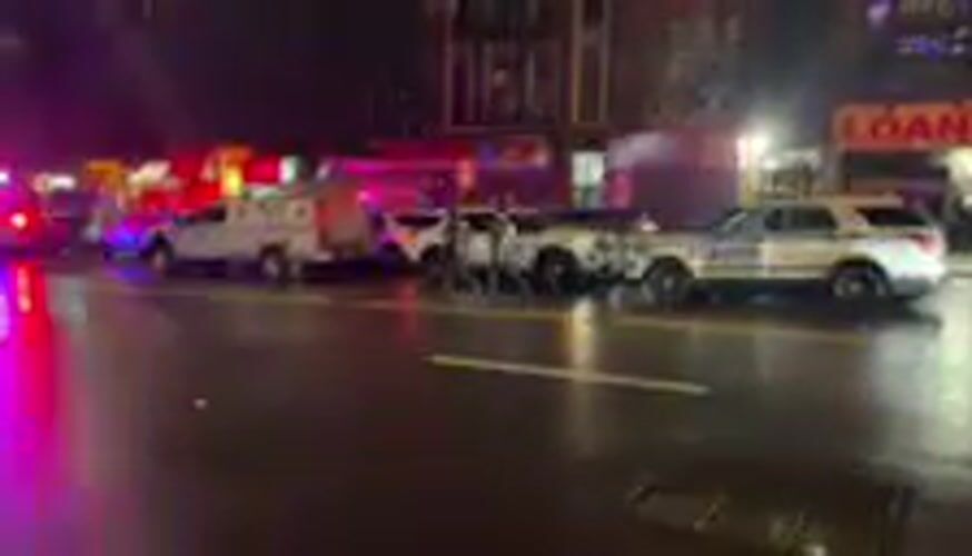 Emergency vehicles respond to nighttime incident in New York