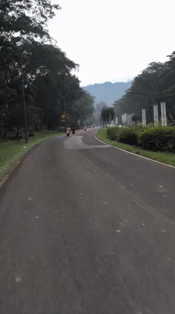 Scenic roads and park documented in Babakan Madang, Indonesia