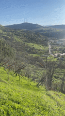 Scenic valley overlook captured in central Turkey countryside