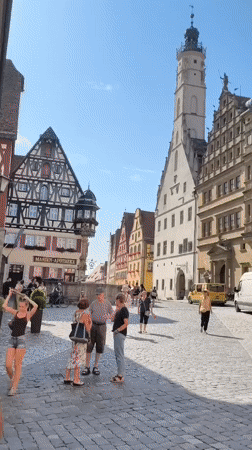 Walking the medieval streets of Rothenburg ob der Tauber