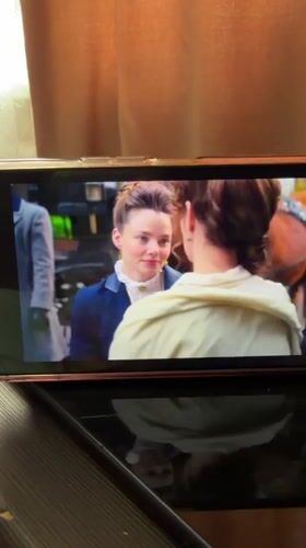 Casual phone content mix: drama clip, Instagram link, text graphic