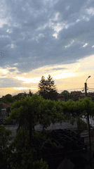 Sunset observed over residential Yagodovo, Bulgaria neighborhood
