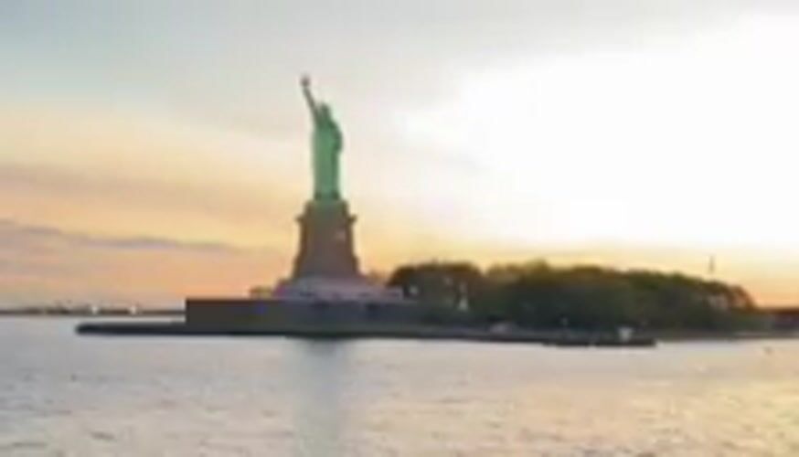 Multiple angles on Statue of Liberty from New York Harbor