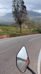 Motorcyclist documents scenic mountain ride through rural Morocco