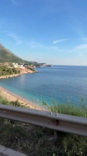 Coastal drive captured on video near Kamenovo, Montenegro