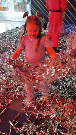 Children's party celebration captured at Krasnodar entertainment venue