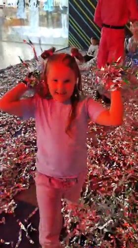 Children's party celebration captured at Krasnodar entertainment venue