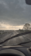 Driver navigates rainy highway conditions in Orizovo, Bulgaria