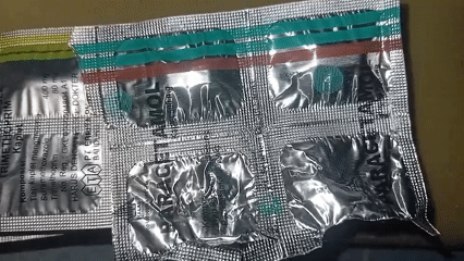 Close-up look at blister-packed medication in Baranggayam, Indonesia