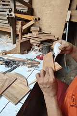 Hands-on woodworking session in a Gedangan workshop, start to finish
