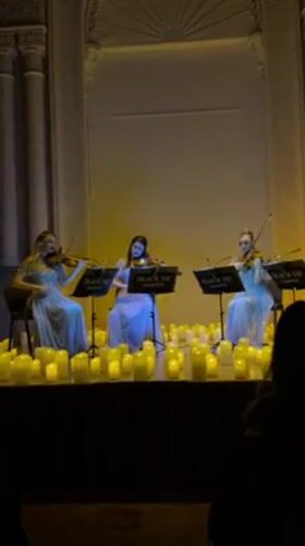 Black Tie Quartet performs candlelit violin concert across Kyiv venues