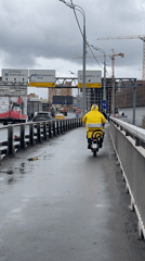 Grey morning scenes documented across Moscow bridges and streets