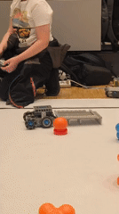 Robotics competition held in Riga featuring remote-controlled robots