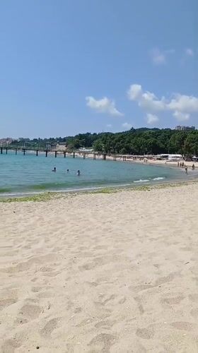 Black Sea beach morning in Varna, Bulgaria