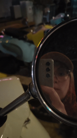 Person documents ice cream treat in Budva, Montenegro