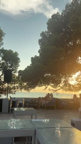 Sunset to nightfall along the Bar, Montenegro waterfront