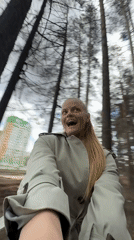 Woman documents forest outing with selfies in Izhevsk