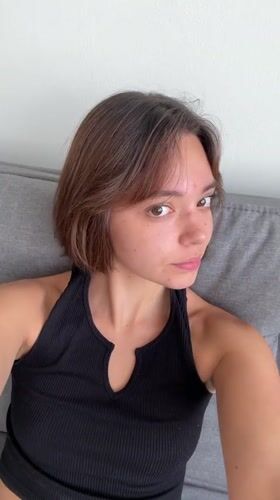 Woman recorded on couch in Mexican home