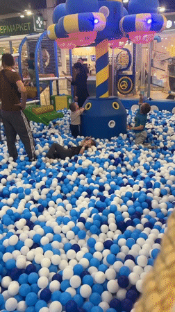 Families enjoy morning activities at Tri Protoka entertainment complex