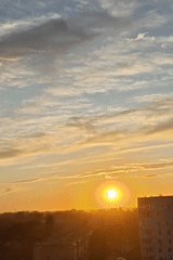 Sunrise and sunset skies over Rubtsovsk, Russia