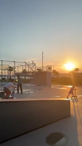 Sunset park activities captured along Fethiye waterfront during evening hours
