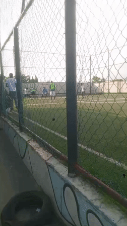 Soccer match observed on artificial turf in Suleja, Nigeria