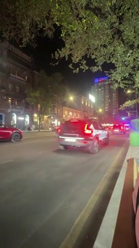 Police activity and evening scenes around central Yerevan