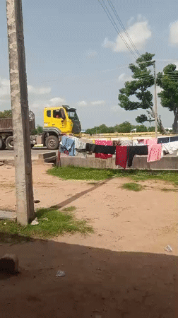 Midday street life and traffic in Jalingo, Nigeria