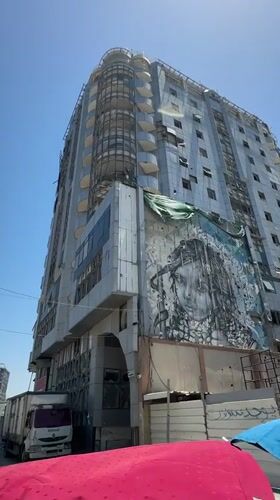 Gaza resident documents damaged buildings, indoor spaces during morning hours