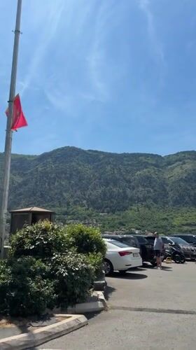 Tourist scenes documented across Kotor's harbor and marketplace Sunday morning