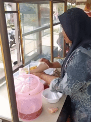 Street food stall in action, Blangkutacoh