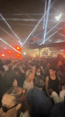 Young adults gather for nighttime festival in Sant Adrià de Besòs