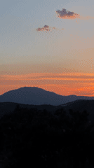Golden hour over Podgorica's hillside skyline