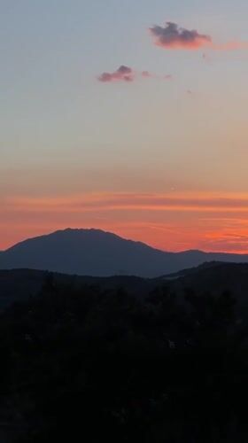 Golden hour over Podgorica's hillside skyline