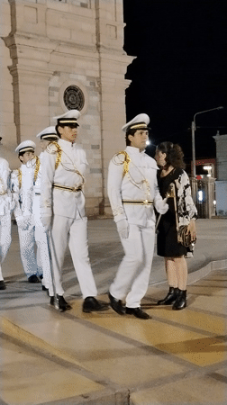 Quinceañera celebration with formal procession captured in Tacna, Peru