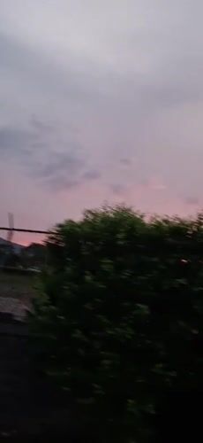 Evening sunset captured from moving vehicle in Tinaquillo, Venezuela