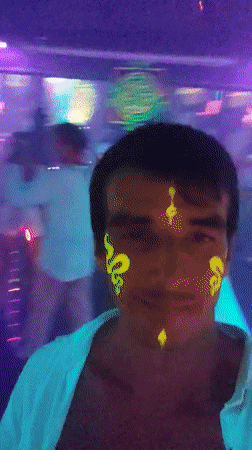 Nightclub dancing captured on video in Blahbatuh, Indonesia