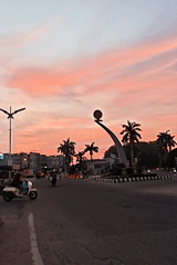 Vibrant sunset skies observed over Lhokseumawe, Indonesia