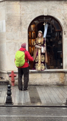 Rainy afternoon street life documented in Istanbul