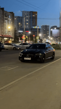 Evening street life documented in Perm, Russia