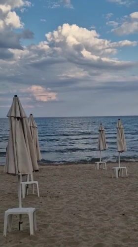 Varna beach winds down at dusk, city comes alive at night