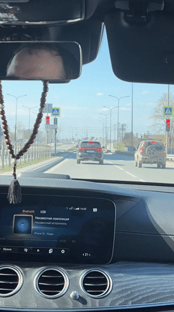 Routine morning drive captured on dashcam in Perm