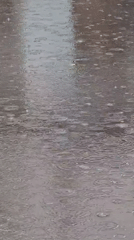 Heavy rain creates ripples on Moscow pavement surfaces