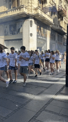 Youth groups in matching shirts gather, celebrate in Belgrade