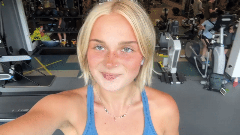 Gym selfie session at a Whistler fitness center