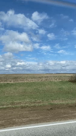 Rural road journey captured in Jerdovka, Russia