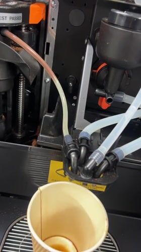 Coffee machine dispenses beverage in East Suffolk